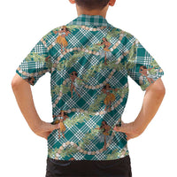 Teal Palaka Hula Girls Seamless Hawaii Aloha Kid Hawaiian Shirt LT7 - Polynesian Pride
