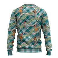 Teal Palaka Hula Girls Seamless Hawaii Aloha Ugly Christmas Sweater LT7 - Polynesian Pride