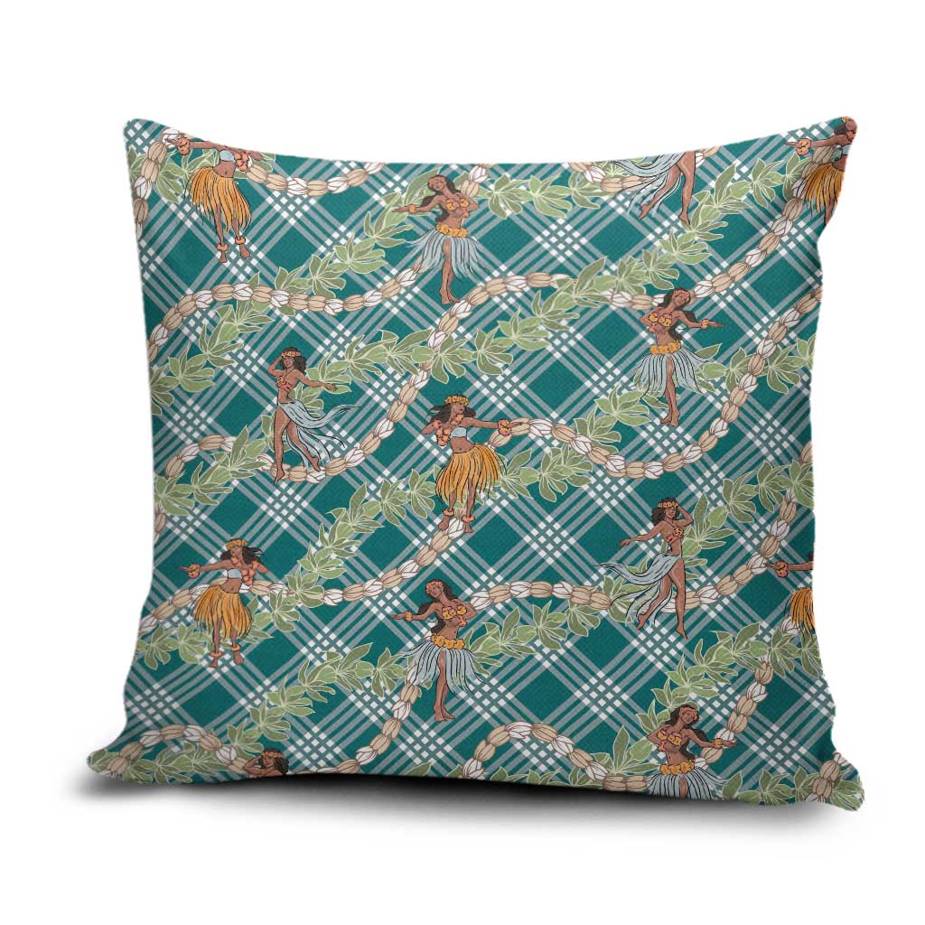 Teal Palaka Hula Girls Seamless Hawaii Aloha Pillow Cover LT7 Teal - Polynesian Pride