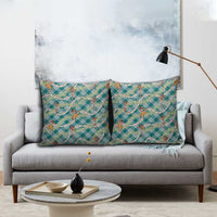 Teal Palaka Hula Girls Seamless Hawaii Aloha Pillow Cover LT7 - Polynesian Pride