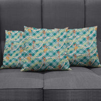 Teal Palaka Hula Girls Seamless Hawaii Aloha Pillow Cover LT7 - Polynesian Pride