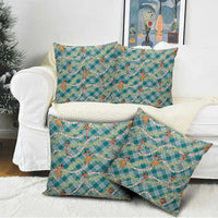 Teal Palaka Hula Girls Seamless Hawaii Aloha Pillow Cover LT7 - Polynesian Pride