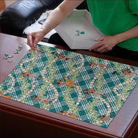 Teal Palaka Hula Girls Seamless Hawaii Aloha Puzzle LT7 - Polynesian Pride