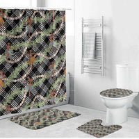 Sable Palaka Hula Girls Seamless Hawaii Aloha Bathroom Set LT7 Bathroom Set (4 pcs) Black - Polynesian Pride