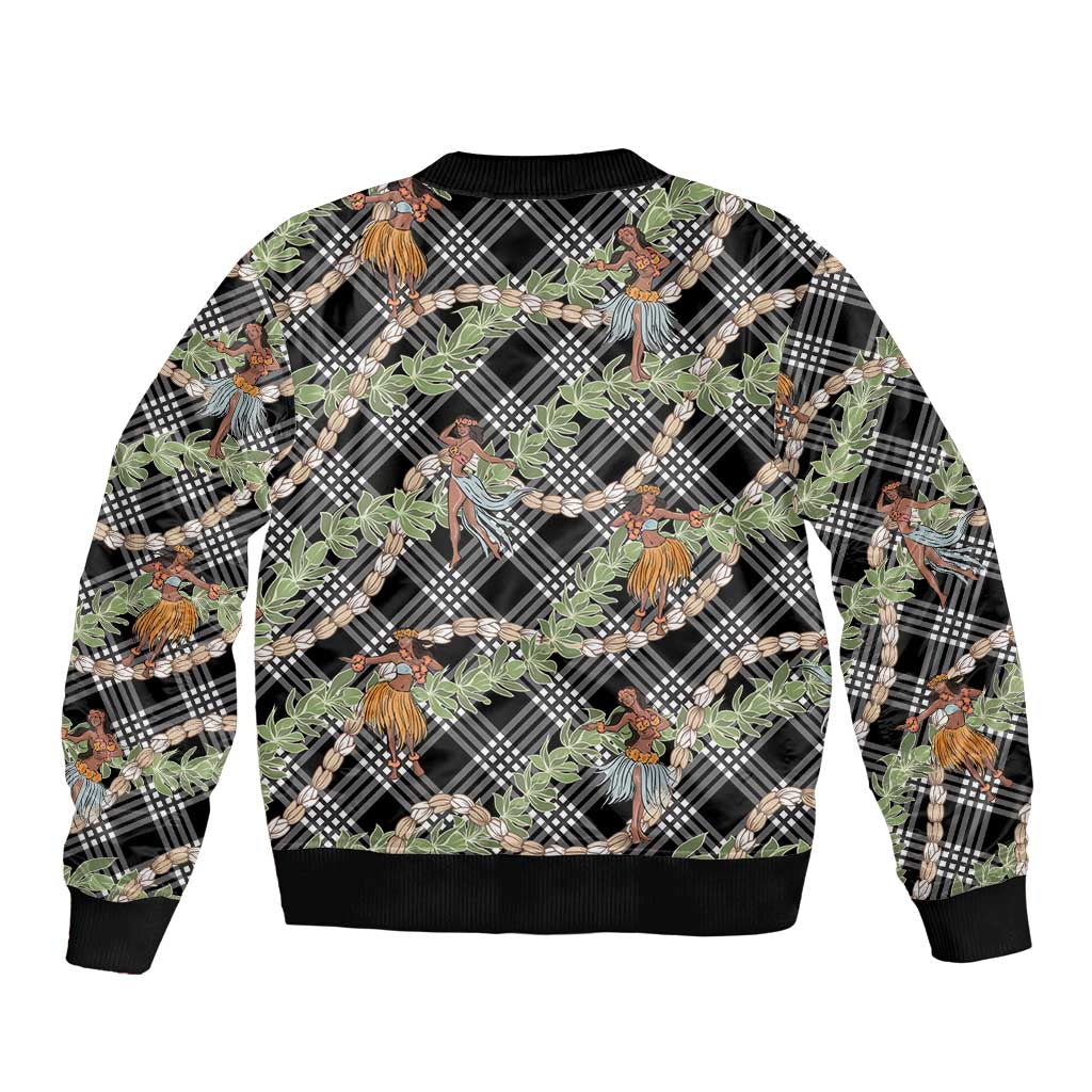 Sable Palaka Hula Girls Seamless Hawaii Aloha Bomber Jacket LT7 - Polynesian Pride