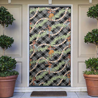 Sable Palaka Hula Girls Seamless Hawaii Aloha Door Cover LT7 Black - Polynesian Pride