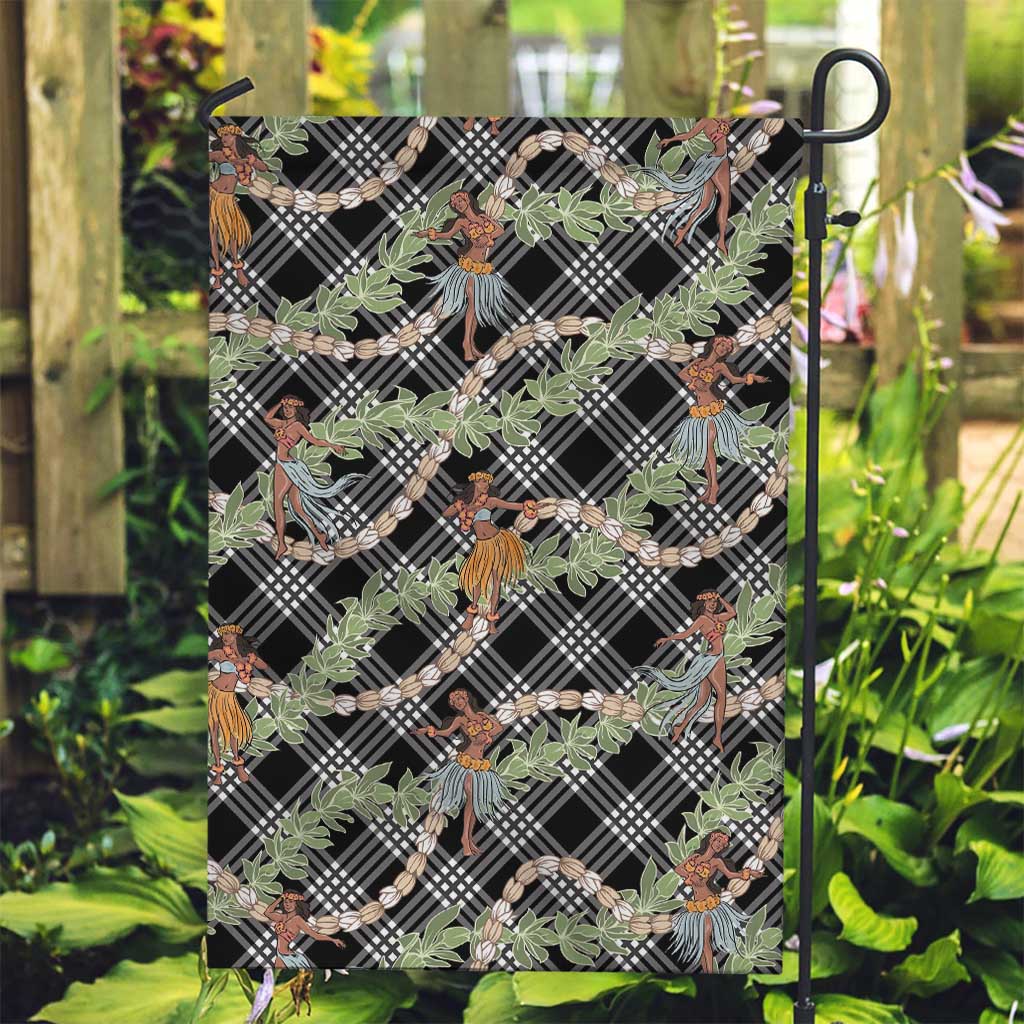 Sable Palaka Hula Girls Seamless Hawaii Aloha Garden Flag LT7 Garden Flag Black - Polynesian Pride