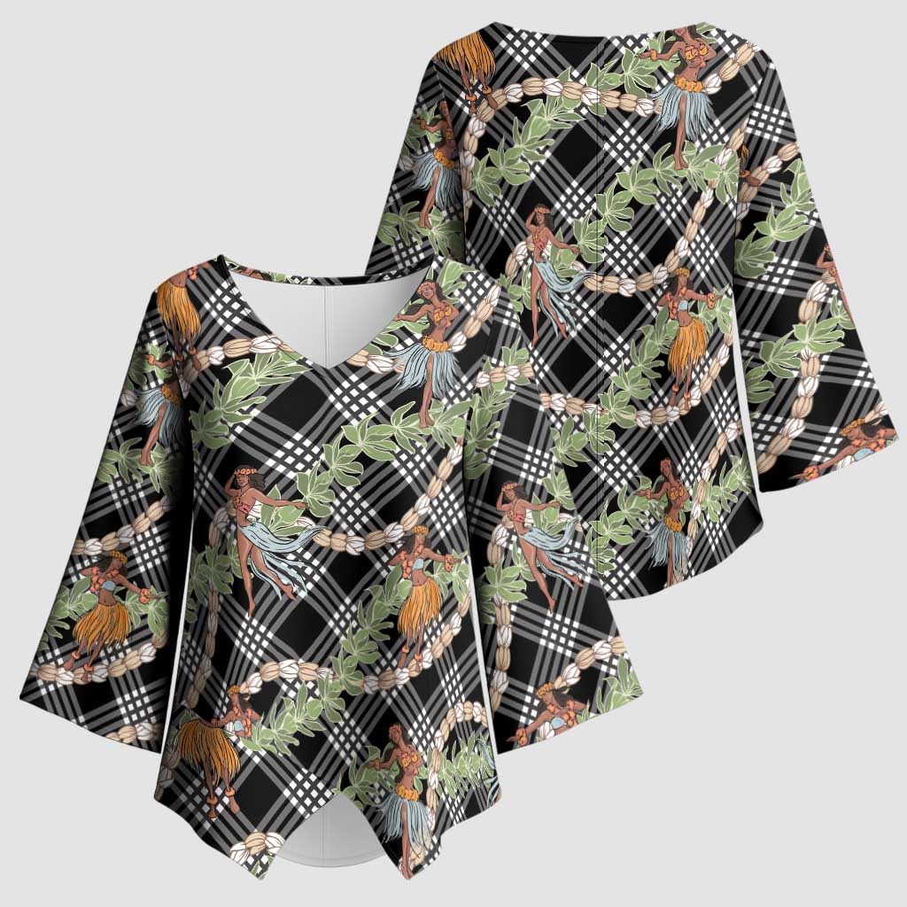 Sable Palaka Hula Girls Seamless Hawaii Aloha Kimono Sleeve Blouse LT7 - Polynesian Pride