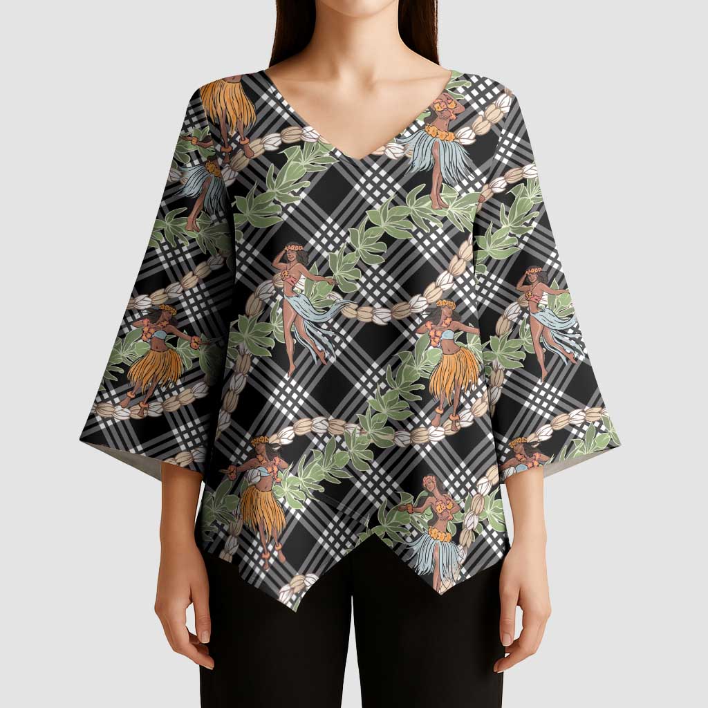 Sable Palaka Hula Girls Seamless Hawaii Aloha Kimono Sleeve Blouse LT7 - Polynesian Pride