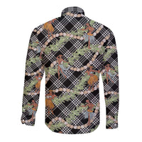 Sable Palaka Hula Girls Seamless Hawaii Aloha Long Sleeve Button Shirt LT7 - Polynesian Pride