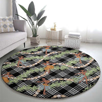 Sable Palaka Hula Girls Seamless Hawaii Aloha Round Carpet LT7 - Polynesian Pride