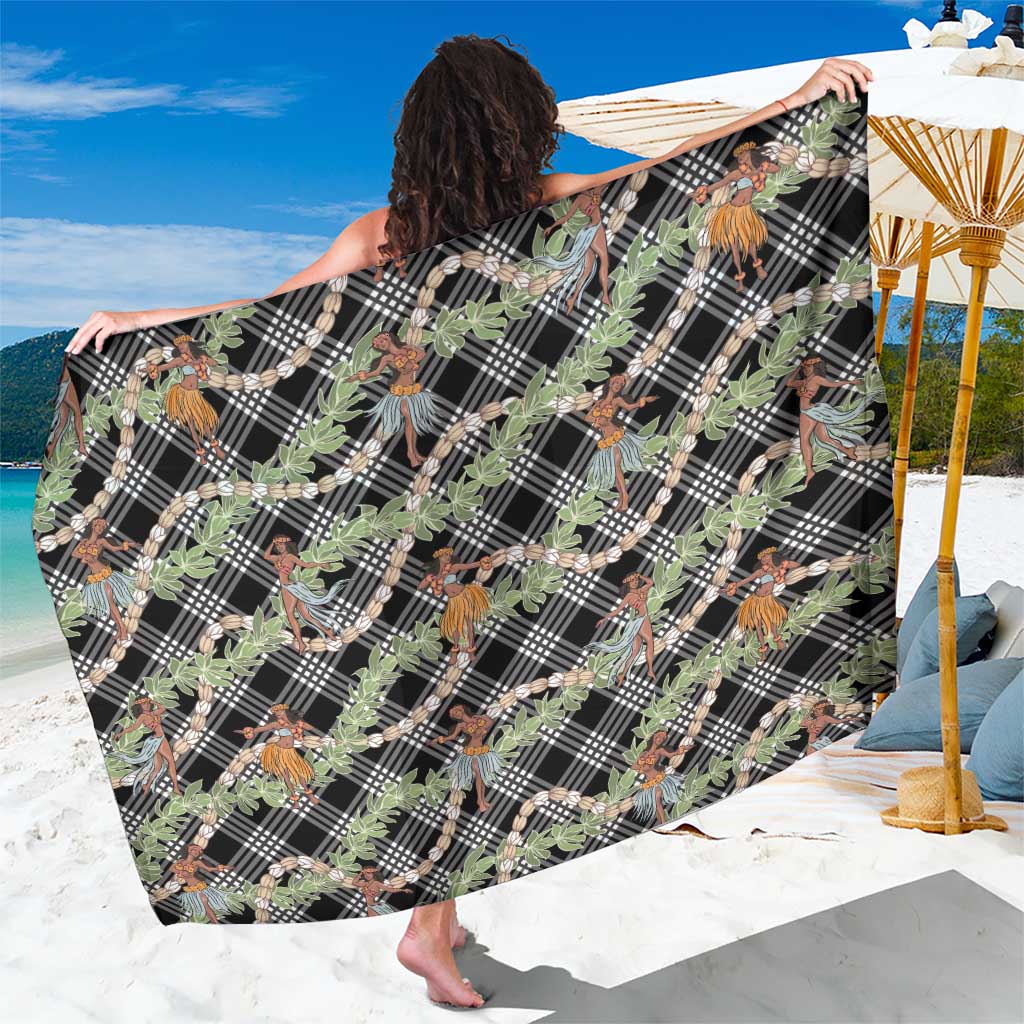 Sable Palaka Hula Girls Seamless Hawaii Aloha Sarong LT7 One Size 44 x 66 inches Black - Polynesian Pride