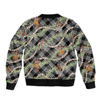 Sable Palaka Hula Girls Seamless Hawaii Aloha Sleeve Zip Bomber Jacket LT7 - Polynesian Pride
