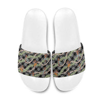 Sable Palaka Hula Girls Seamless Hawaii Aloha Slide Sandals LT7 Black - Polynesian Pride