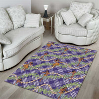 Lavender Palaka Hula Girls Seamless Hawaii Aloha Area Rug LT7 - Polynesian Pride