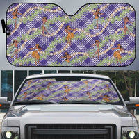 Lavender Palaka Hula Girls Seamless Hawaii Aloha Auto Sun Shade LT7 Lavender - Polynesian Pride