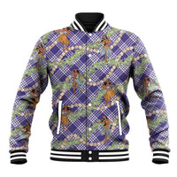 Lavender Palaka Hula Girls Seamless Hawaii Aloha Baseball Jacket LT7 Unisex Lavender - Polynesian Pride