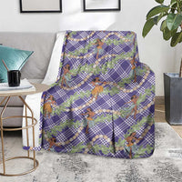 Lavender Palaka Hula Girls Seamless Hawaii Aloha Blanket LT7 - Polynesian Pride
