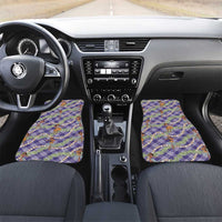 Lavender Palaka Hula Girls Seamless Hawaii Aloha Car Mats LT7 Set 2pcs - Front Lavender - Polynesian Pride