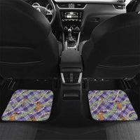 Lavender Palaka Hula Girls Seamless Hawaii Aloha Car Mats LT7 Set 2pcs - Back Lavender - Polynesian Pride