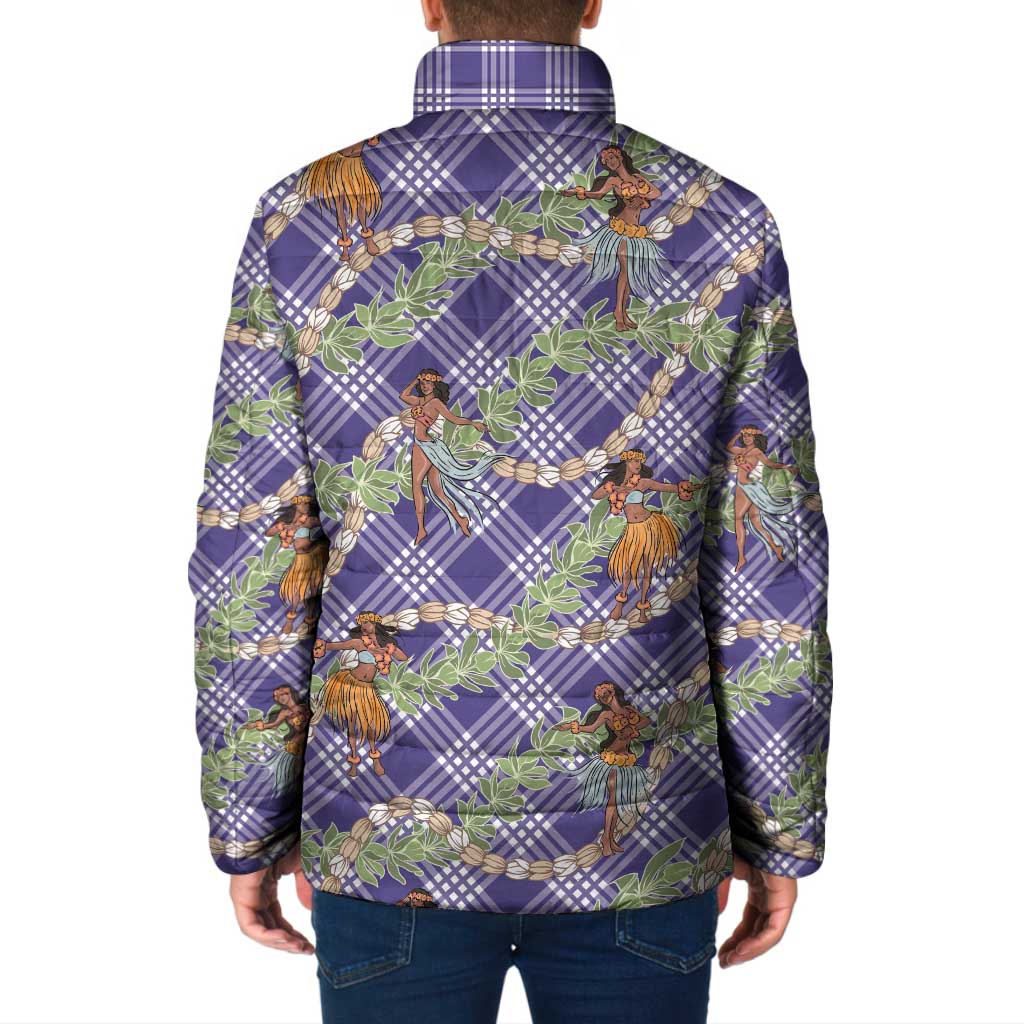 Lavender Palaka Hula Girls Seamless Hawaii Aloha Padded Jacket LT7 - Polynesian Pride