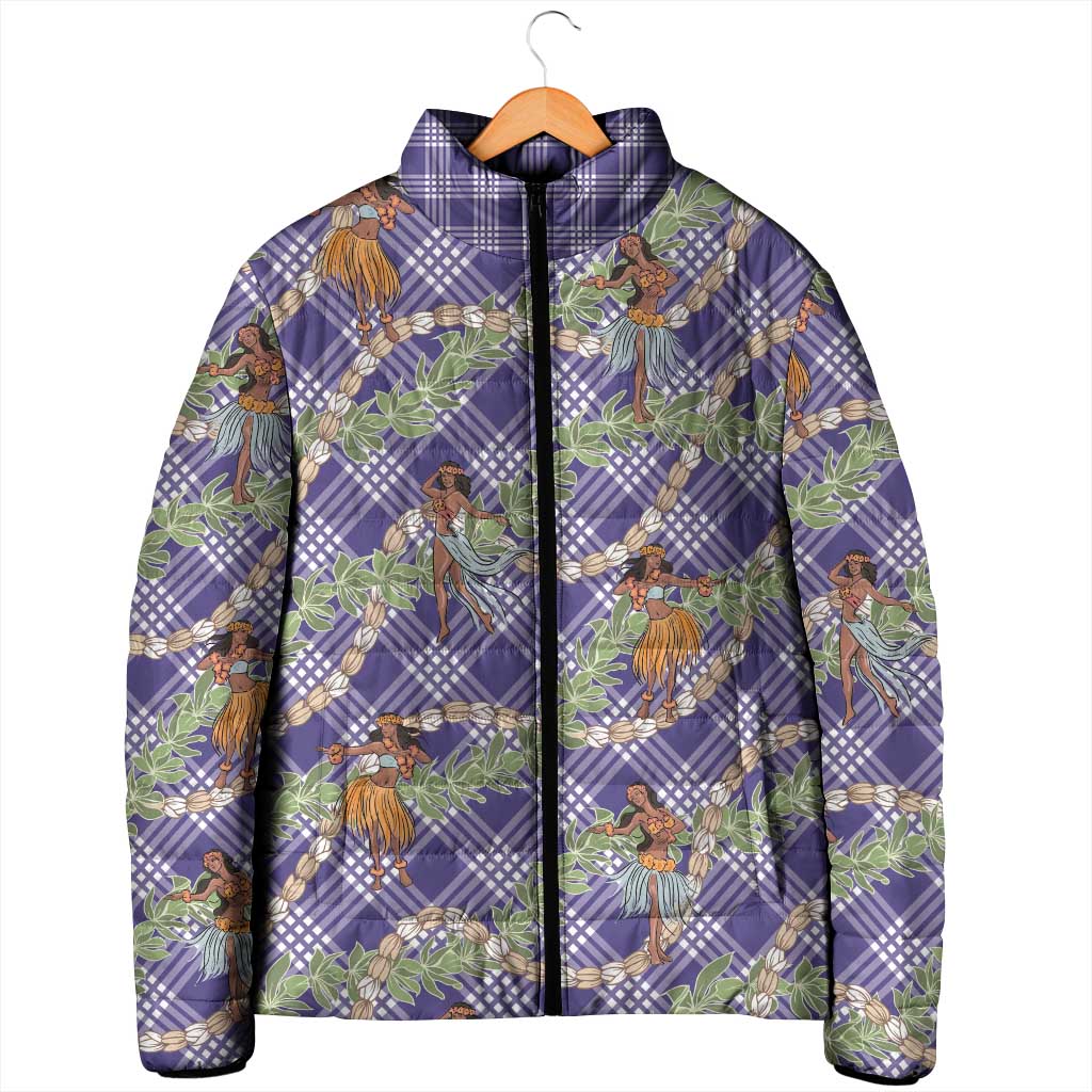 Lavender Palaka Hula Girls Seamless Hawaii Aloha Padded Jacket LT7 - Polynesian Pride