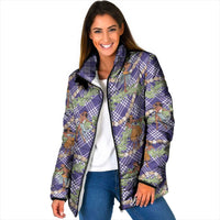 Lavender Palaka Hula Girls Seamless Hawaii Aloha Padded Jacket LT7 Women Lavender - Polynesian Pride