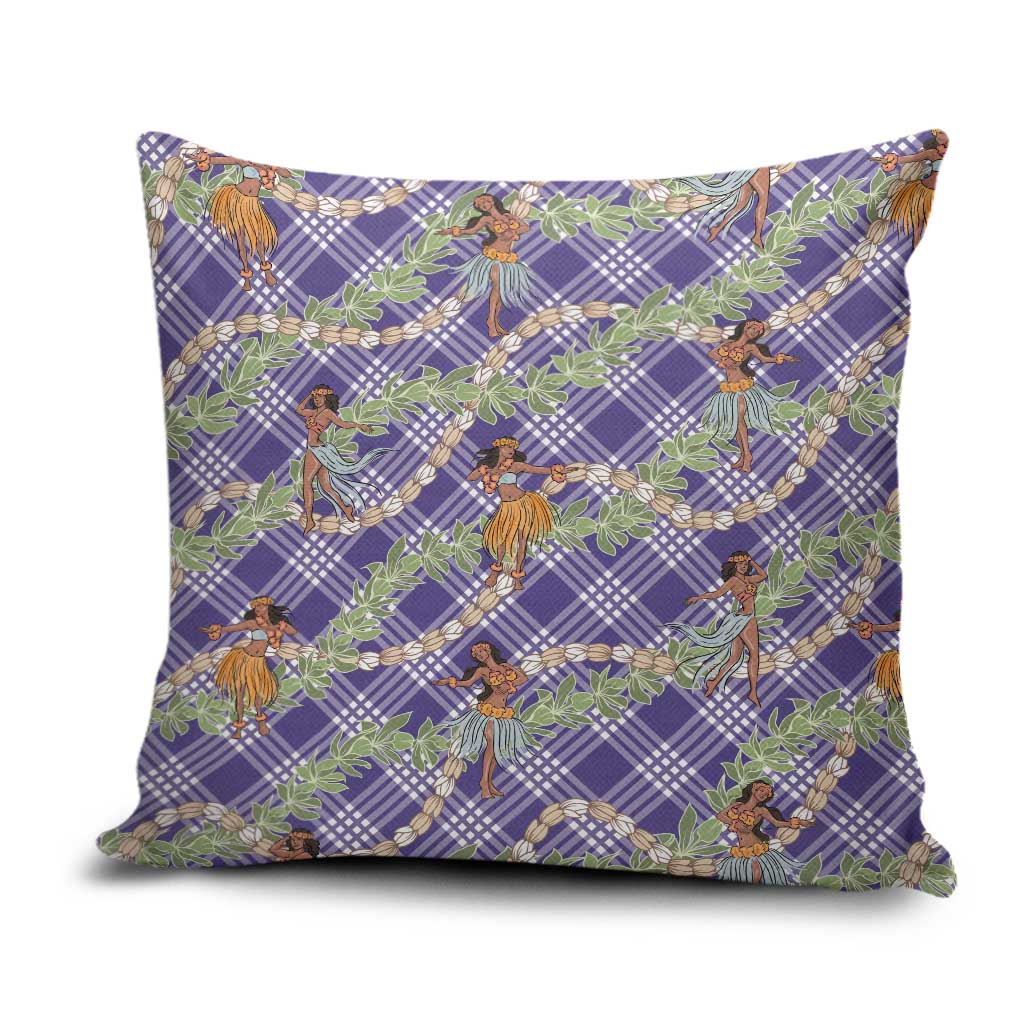 Lavender Palaka Hula Girls Seamless Hawaii Aloha Pillow Cover LT7 Lavender - Polynesian Pride