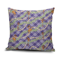 Lavender Palaka Hula Girls Seamless Hawaii Aloha Pillow Cover LT7 Lavender - Polynesian Pride
