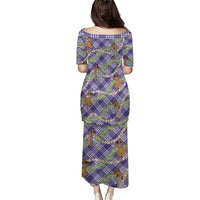 Lavender Palaka Hula Girls Seamless Hawaii Aloha Puletasi LT7 - Polynesian Pride
