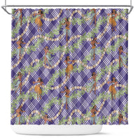 Lavender Palaka Hula Girls Seamless Hawaii Aloha Shower Curtain LT7 Lavender - Polynesian Pride