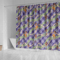 Lavender Palaka Hula Girls Seamless Hawaii Aloha Shower Curtain LT7 - Polynesian Pride