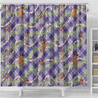 Lavender Palaka Hula Girls Seamless Hawaii Aloha Shower Curtain LT7 - Polynesian Pride