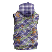 Lavender Palaka Hula Girls Seamless Hawaii Aloha Sleeveless Zip Hoodie LT7 - Polynesian Pride