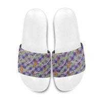 Lavender Palaka Hula Girls Seamless Hawaii Aloha Slide Sandals LT7 Lavender - Polynesian Pride