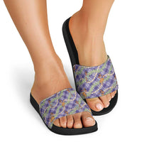 Lavender Palaka Hula Girls Seamless Hawaii Aloha Slide Sandals LT7 - Polynesian Pride