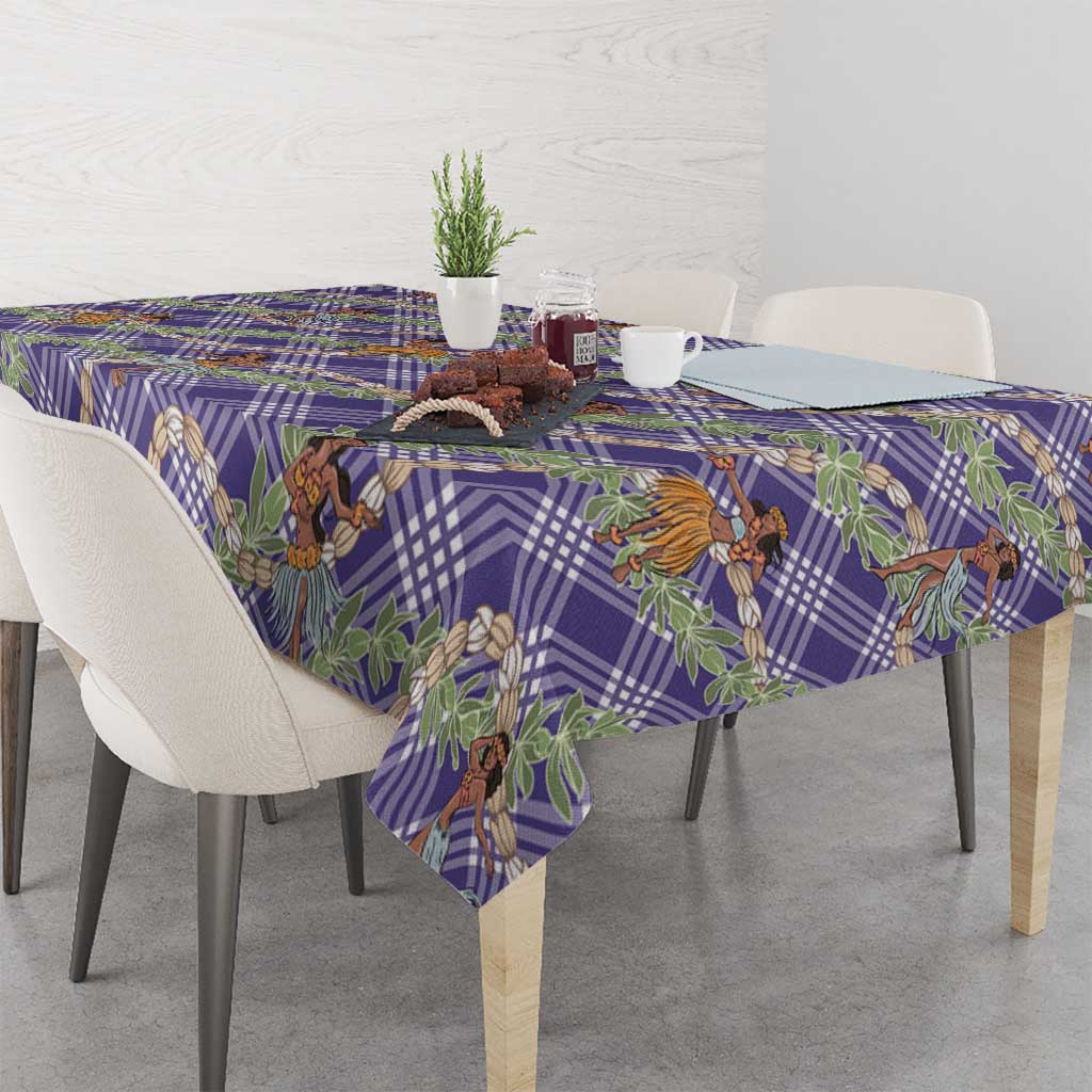 Lavender Palaka Hula Girls Seamless Hawaii Aloha Tablecloth LT7 - Polynesian Pride