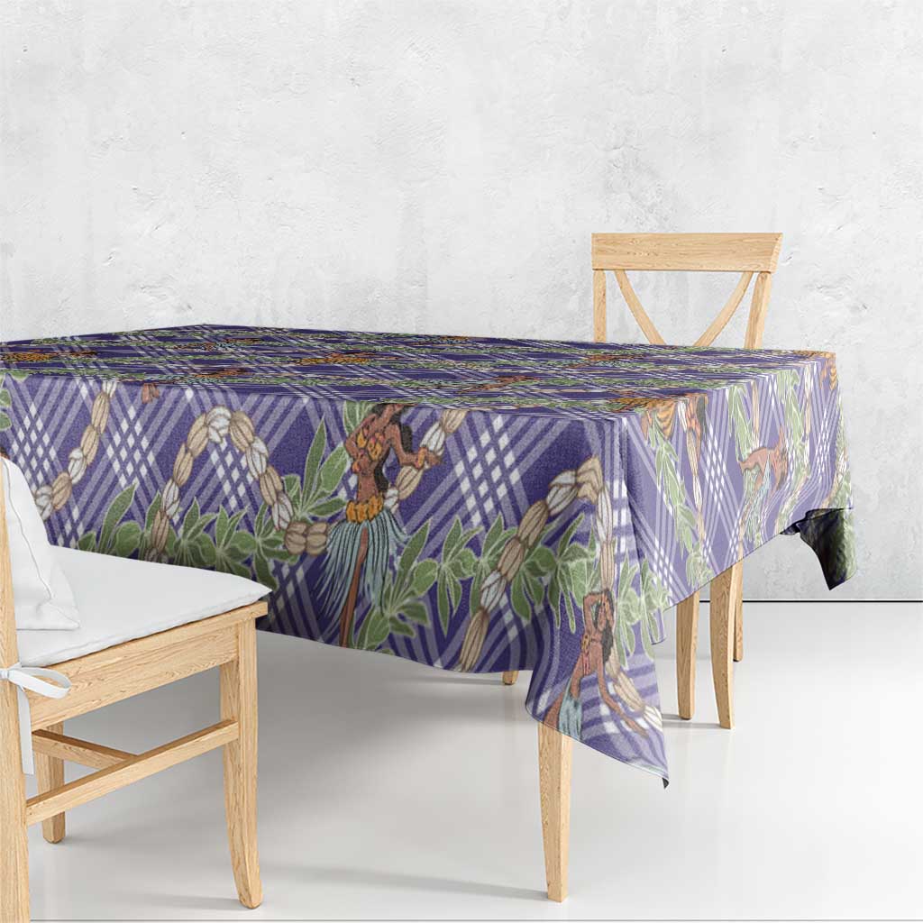 Lavender Palaka Hula Girls Seamless Hawaii Aloha Tablecloth LT7 - Polynesian Pride