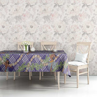 Lavender Palaka Hula Girls Seamless Hawaii Aloha Tablecloth LT7 - Polynesian Pride
