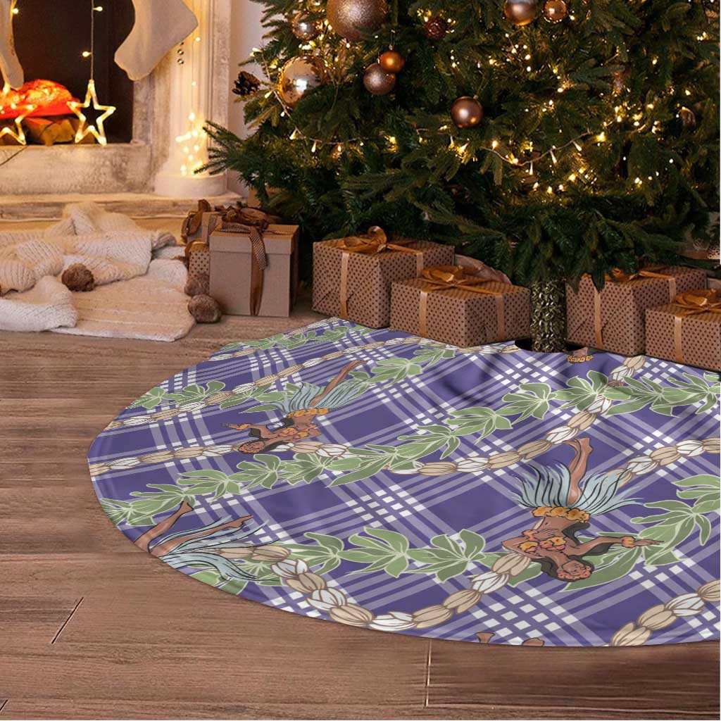 Lavender Palaka Hula Girls Seamless Hawaii Aloha Tree Skirt LT7 - Polynesian Pride