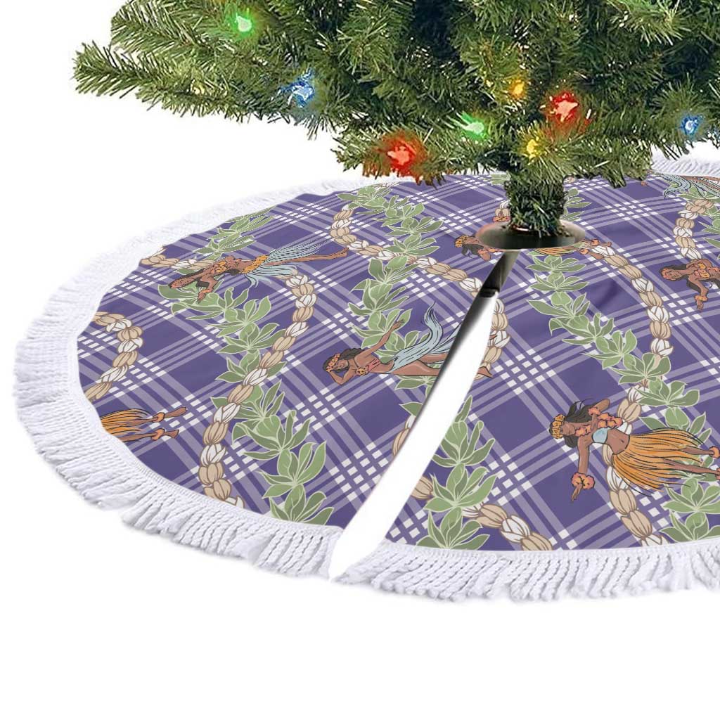 Lavender Palaka Hula Girls Seamless Hawaii Aloha Tree Skirt LT7 - Polynesian Pride