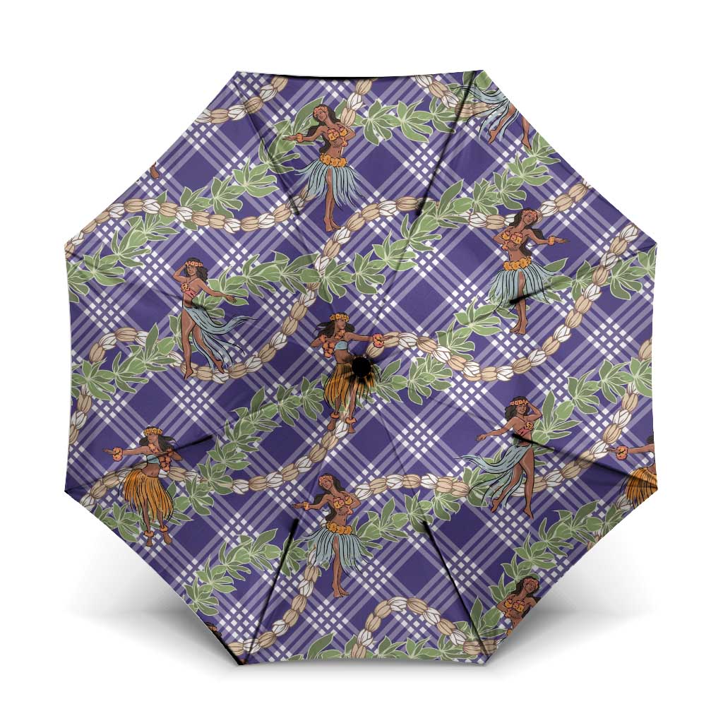 Lavender Palaka Hula Girls Seamless Hawaii Aloha Umbrella LT7 One Size Folded 11.42 inch Opened Diameter 37.4 inch Lavender - Polynesian Pride