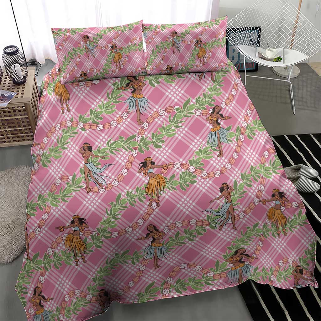 Lokelani Pink Palaka Hula Girls Seamless Hawaii Aloha Bedding Set LT7 - Polynesian Pride