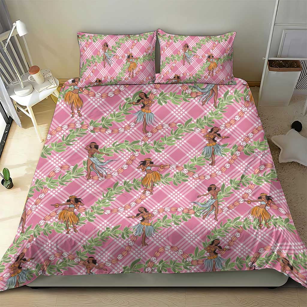 Lokelani Pink Palaka Hula Girls Seamless Hawaii Aloha Bedding Set LT7 - Polynesian Pride