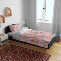 Lokelani Pink Palaka Hula Girls Seamless Hawaii Aloha Bedding Set LT7 - Polynesian Pride