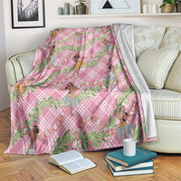 Lokelani Pink Palaka Hula Girls Seamless Hawaii Aloha Blanket LT7 Pink - Polynesian Pride