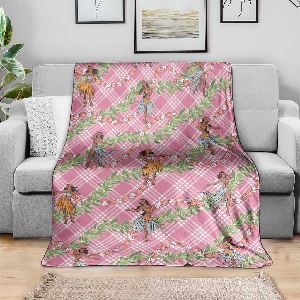 Lokelani Pink Palaka Hula Girls Seamless Hawaii Aloha Blanket LT7 - Polynesian Pride
