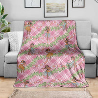 Lokelani Pink Palaka Hula Girls Seamless Hawaii Aloha Blanket LT7 - Polynesian Pride