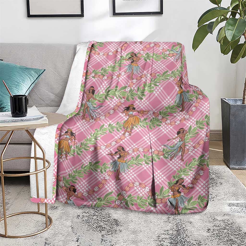 Lokelani Pink Palaka Hula Girls Seamless Hawaii Aloha Blanket LT7 - Polynesian Pride