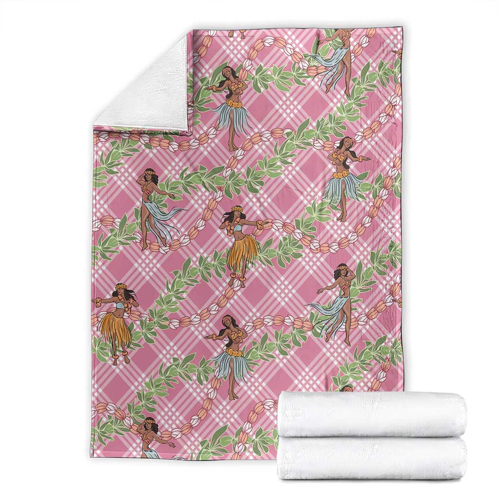 Lokelani Pink Palaka Hula Girls Seamless Hawaii Aloha Blanket LT7 - Polynesian Pride